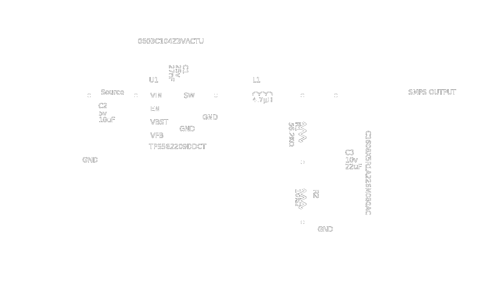 A schematic of the Switch Mode Power Supply.